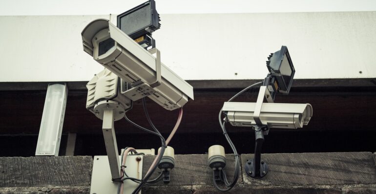 Cameras on Top of a Lamp Post